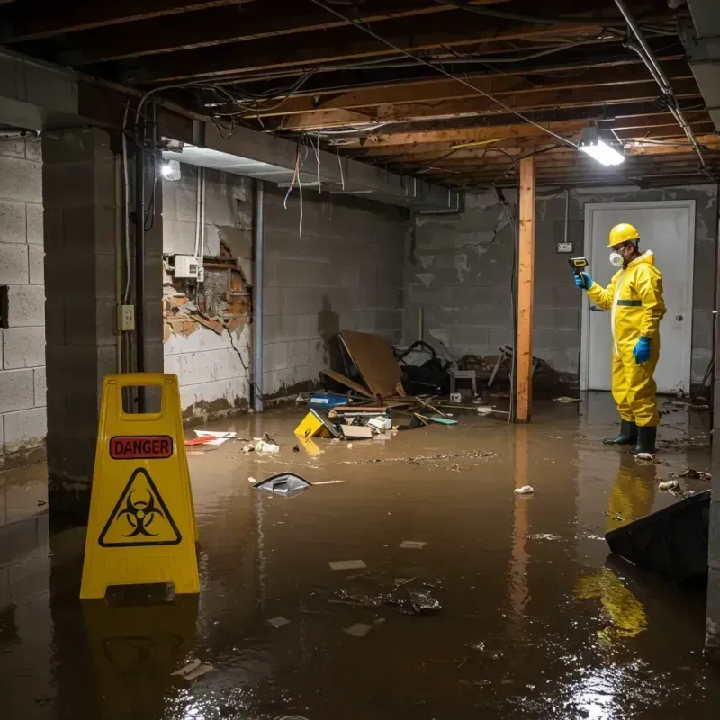 Flooded Basement Electrical Hazard in Hillsboro Beach, FL Property